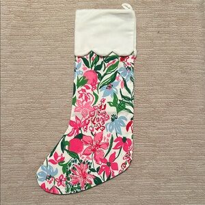 Lilly Pulitzer Pink and Green Holiday Stocking